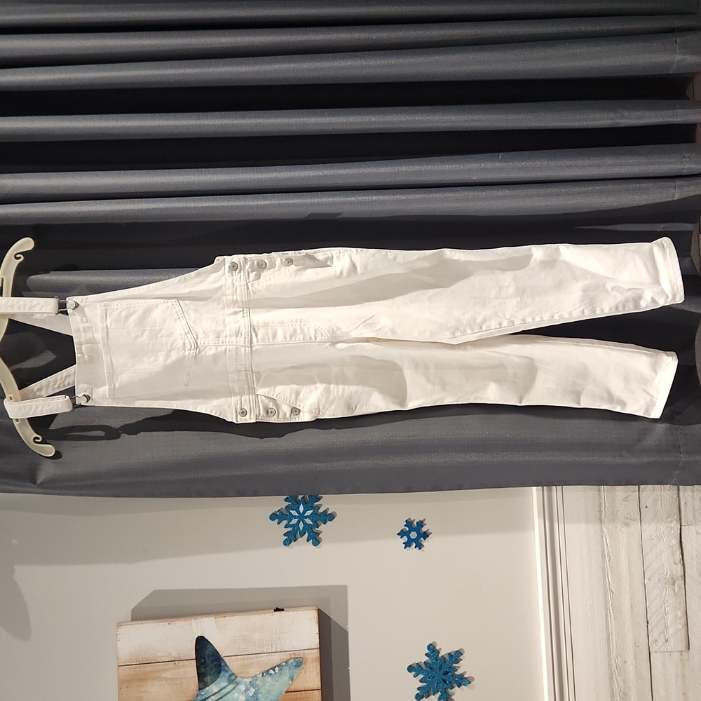 Old Navy Women's White Jeans Overalls
